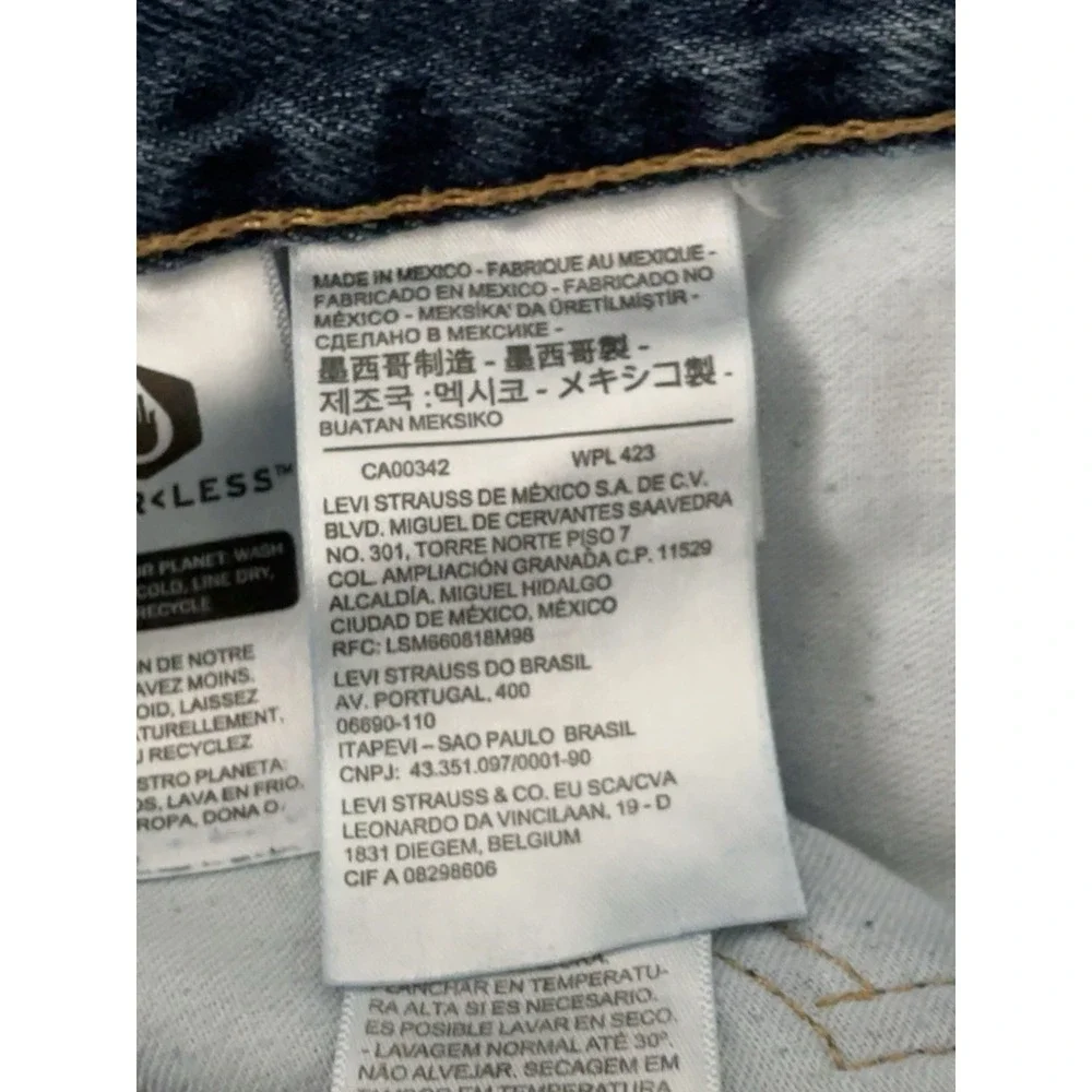 Levi's 505 Regular Fit Jeans Mens W58 L32 Blue Straight Leg 100% Cotton